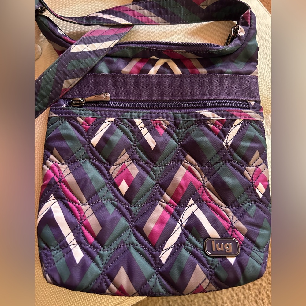 Lug Crossbody Bag Skipper Chevron Multi pattern